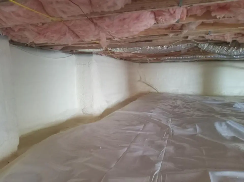 Crawl space encapsulation with closed-cell spray foam for Attic Insulation in Riverside